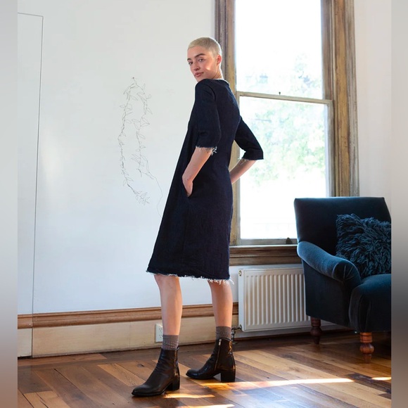 ERICA TANOV Signature Rye Denim Dress Sz 1/S - Picture 4 of 7